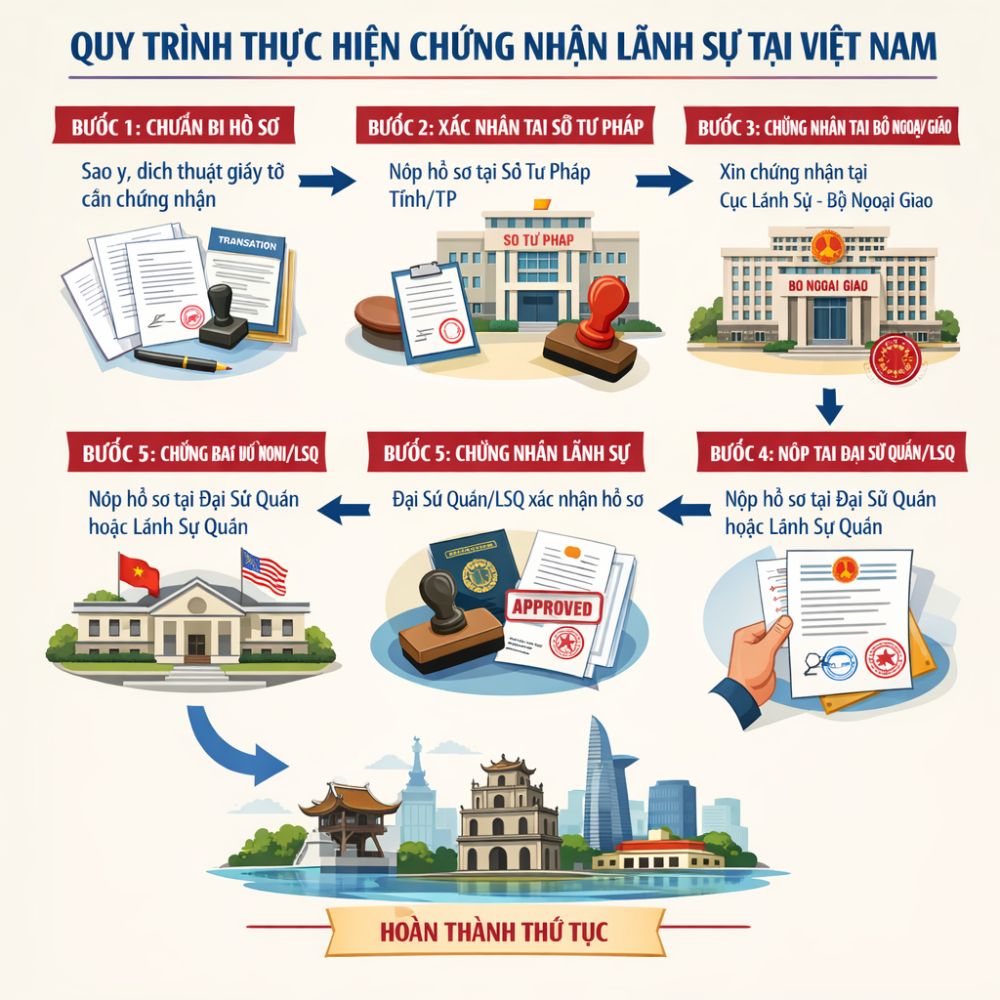 Quy trình tiếp nhận hồ sơ chứng nhận lãnh sự đang ngày càng được đơn giản hóa nhằm hỗ trợ tối đa cho cá nhân và doanh nghiệp trong giao dịch quốc tế.