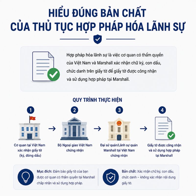 Tối ưu thời gian khi thực hiện hợp pháp hoá lãnh sự Marshall