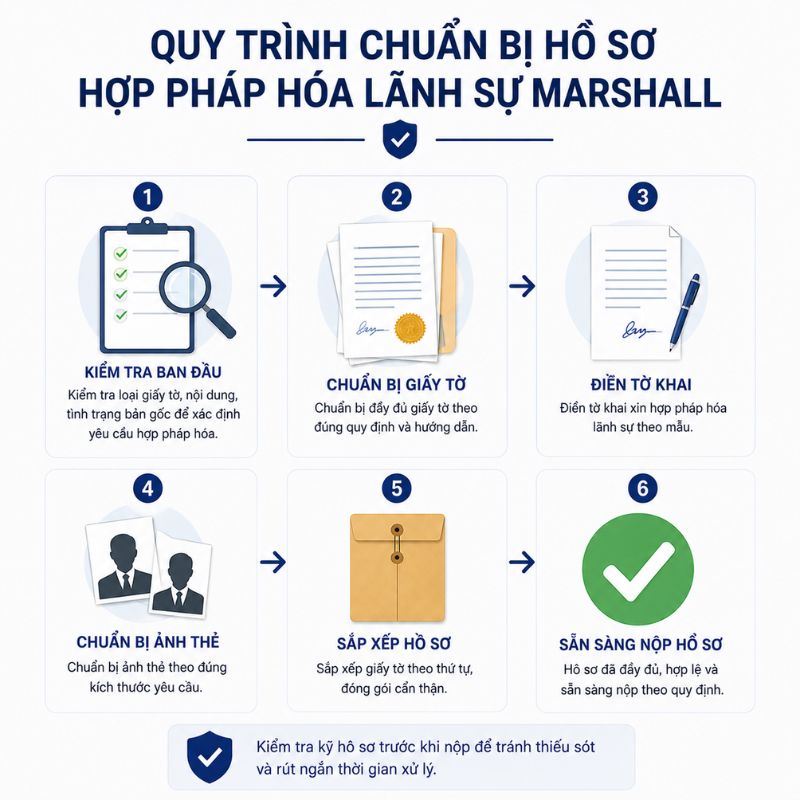 Hoàn tất giấy tờ hợp pháp để sử dụng tại Marshall