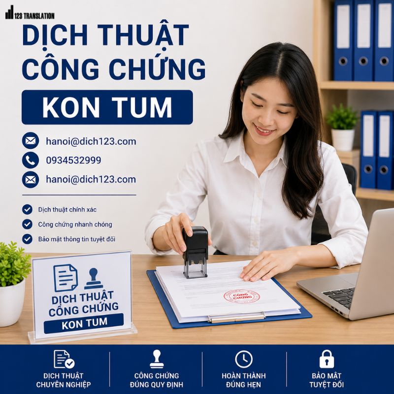 Dịch thuật công chứng Kon Tum