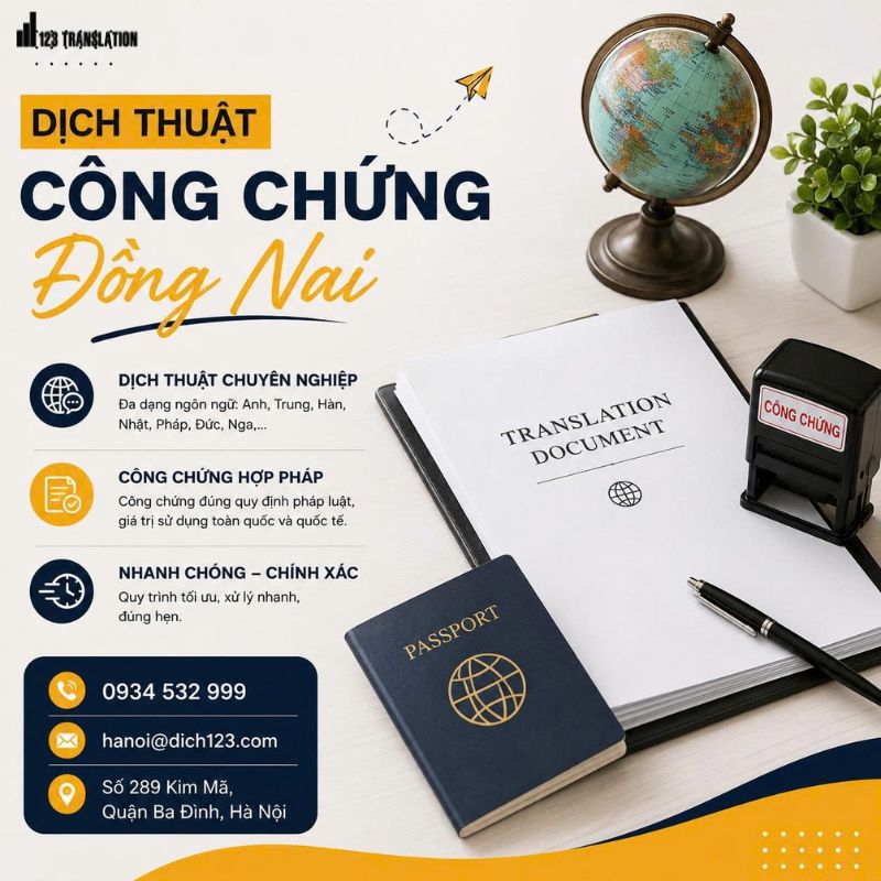 Dịch thuật công chứng Đồng Nai