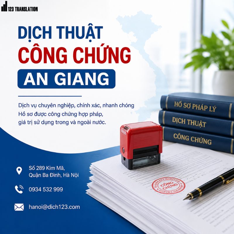 Dịch thuật công chứng An Giang 2026 – Dịch vụ uy tín, nhanh chóng và chuẩn pháp lý