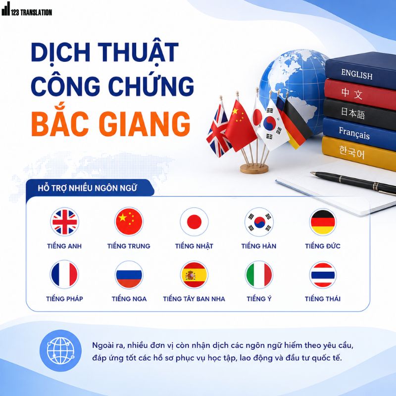 Dịch thuật công chứng Bắc Giang 2026 – Dịch vụ uy tín, nhanh chóng, chuẩn pháp lý