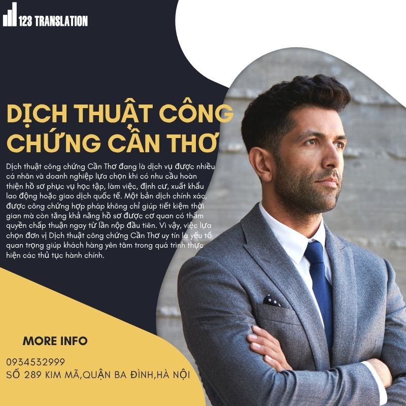 Dịch thuật công chứng Cần Thơ uy tín 2026 – Giải pháp nhanh chóng, chính xác cho mọi loại hồ sơ