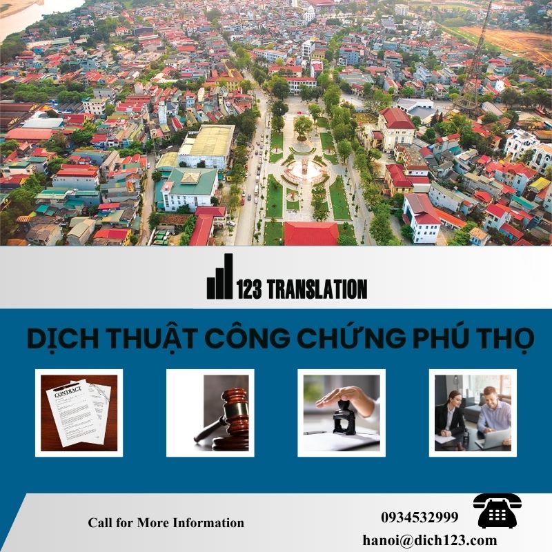 Dịch thuật công chứng Phú Thọ đáp ứng đa dạng nhu cầu hồ sơ.