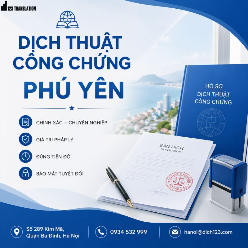 Dịch thuật công chứng phú yên
