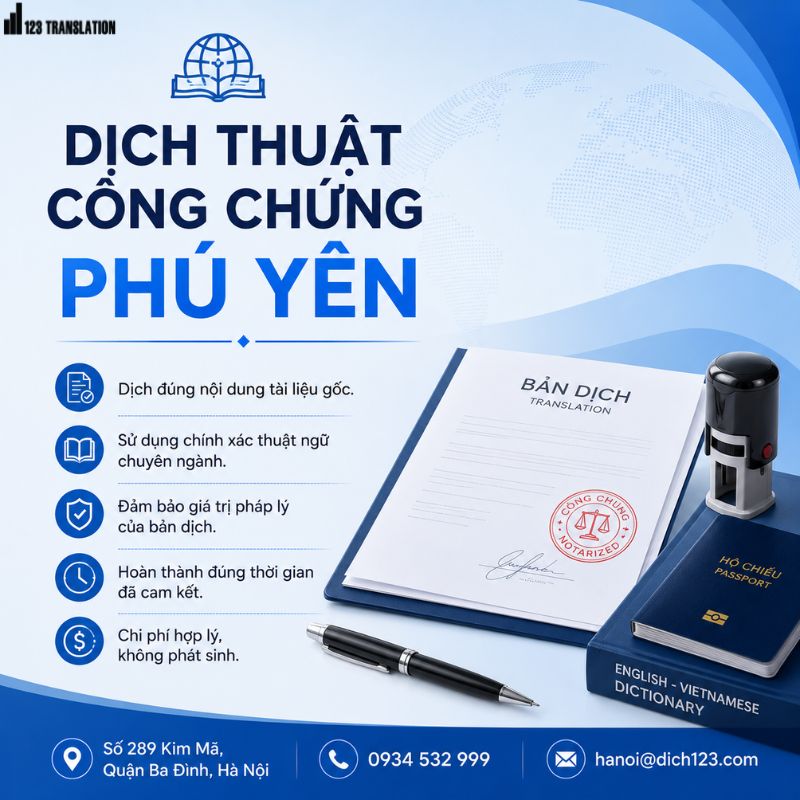 Dịch thuật công chứng Phú yên