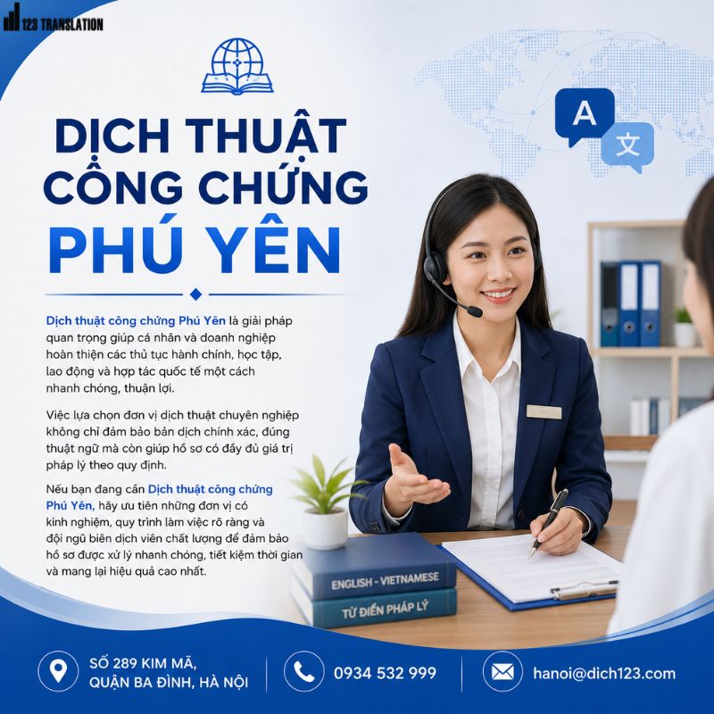 Dịch thuật công chứng phú yên