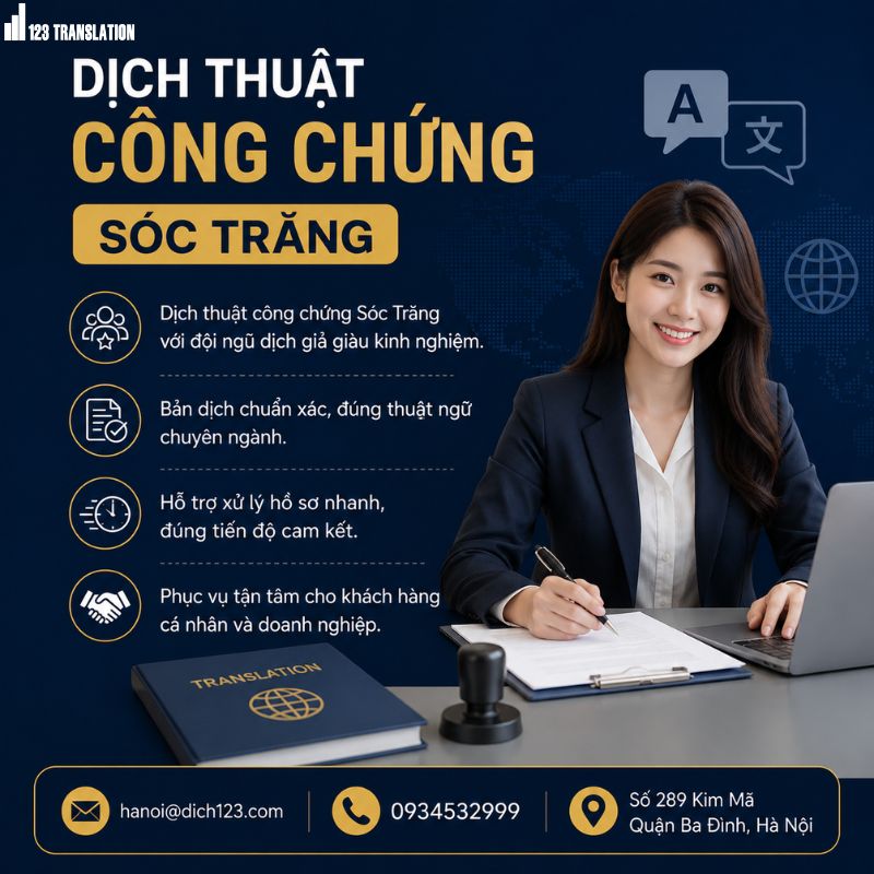 Dịch thuật công chứng Sóc Trăng