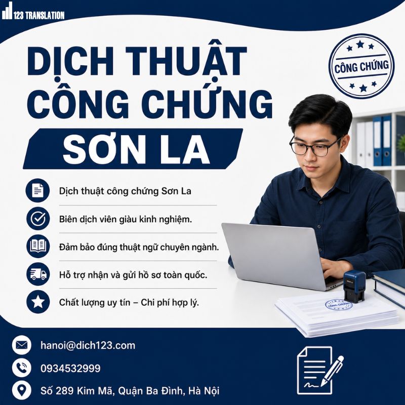 Dịch thuật công chứng Sơn La 2026