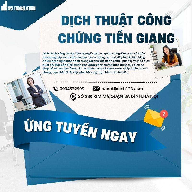 Dịch thuật công chứng Tiền Giang 2026