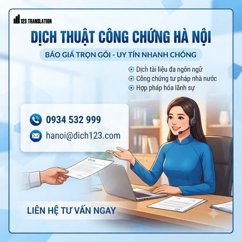 Báo giá dịch thuật công chứng Hà Nội