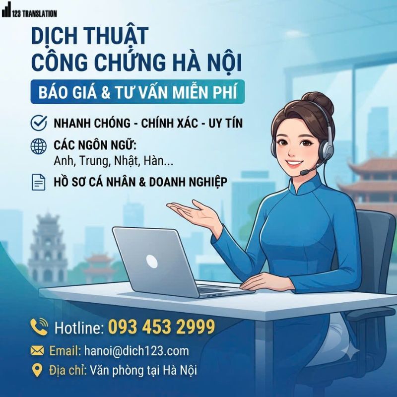 Báo giá dịch thuật công chứng Hà Nội