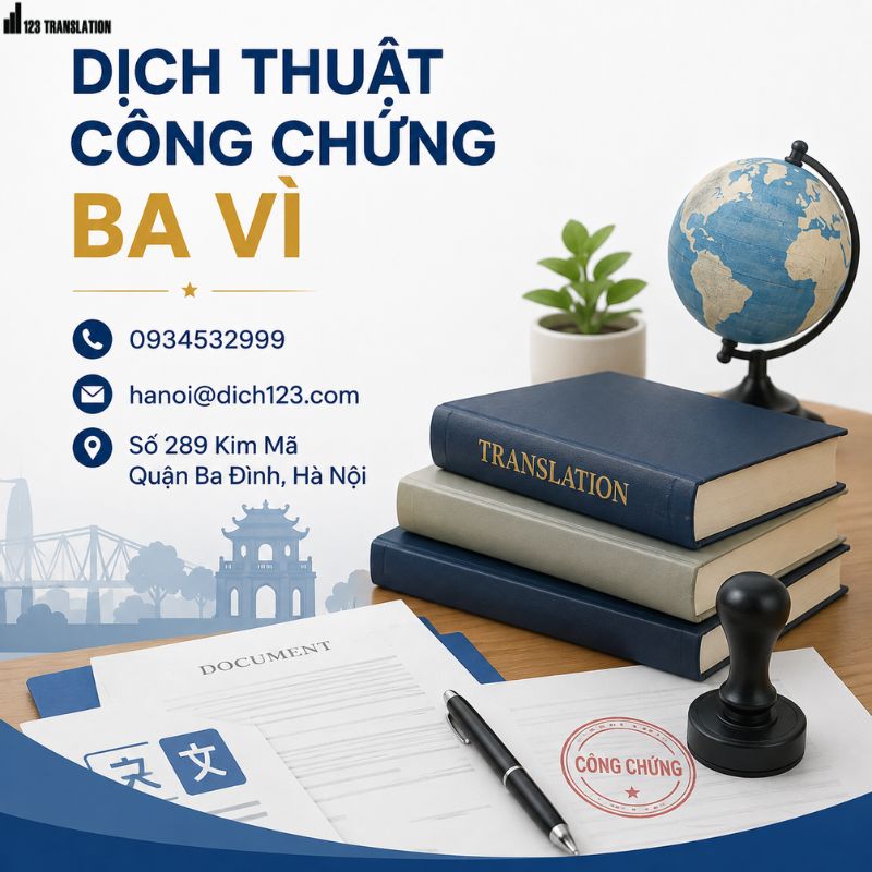 Dịch thuật công chứng Ba Vì