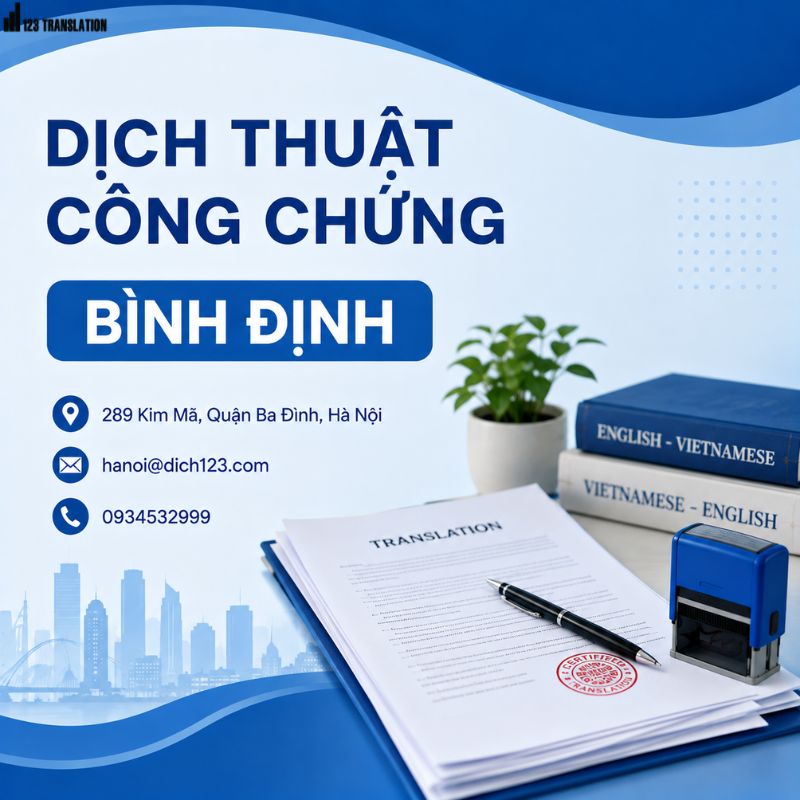 Dịch thuật công chứng Bình Định 
