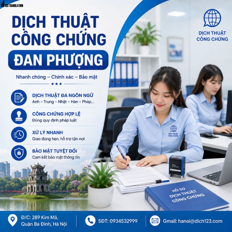 Dịch thuật công chứng Đan Phượng