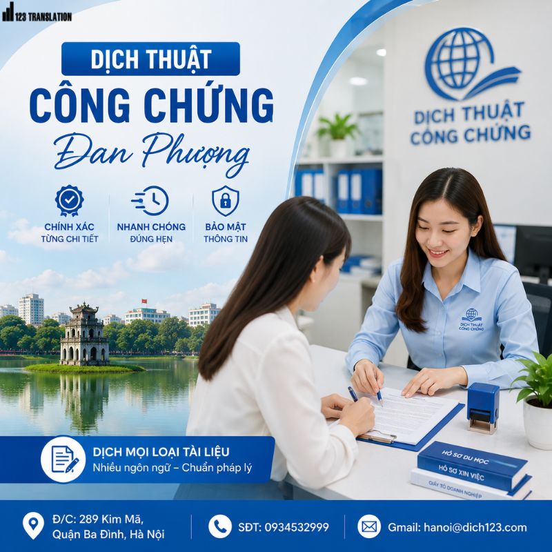 Dịch thuật công chứng Đan Phượng