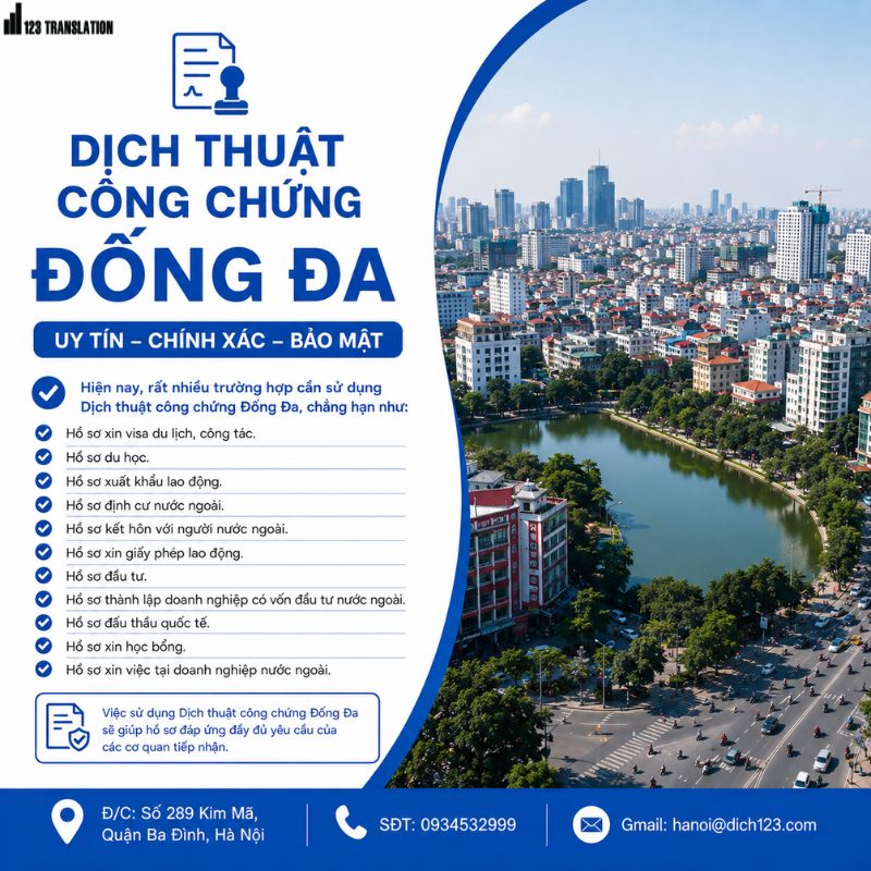 Dịch thuật công chứng Đống Đa