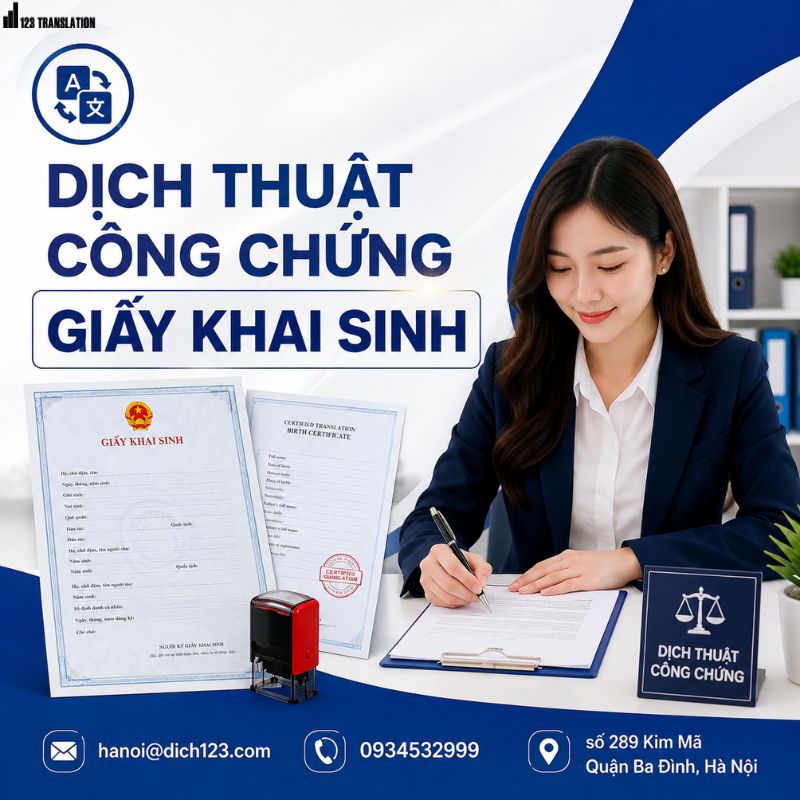 Dịch thuật công chứng khai sinh 2026