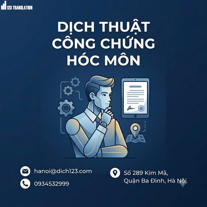 Dịch thuật công chứng Hóc Môn 2026