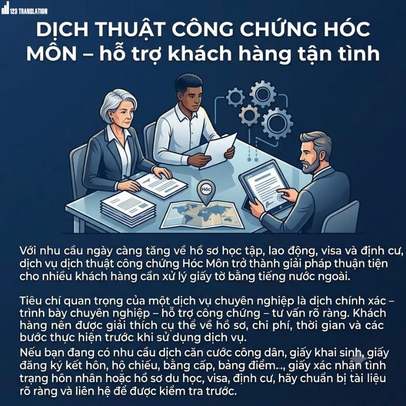Dịch thuật công chứng Hóc Môn 2026