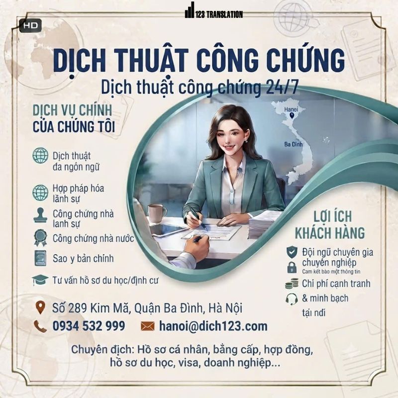 Dịch thuật công chứng 24/7 