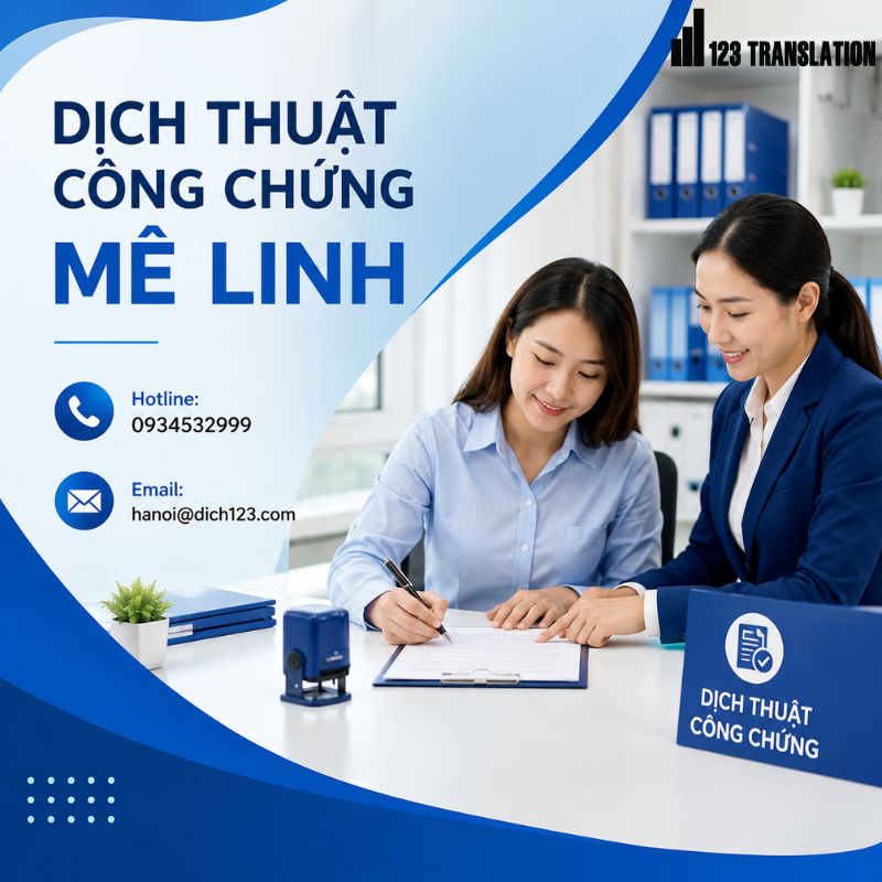 Dịch thuật công chứng Mê Linh uy tín, giá rẻ