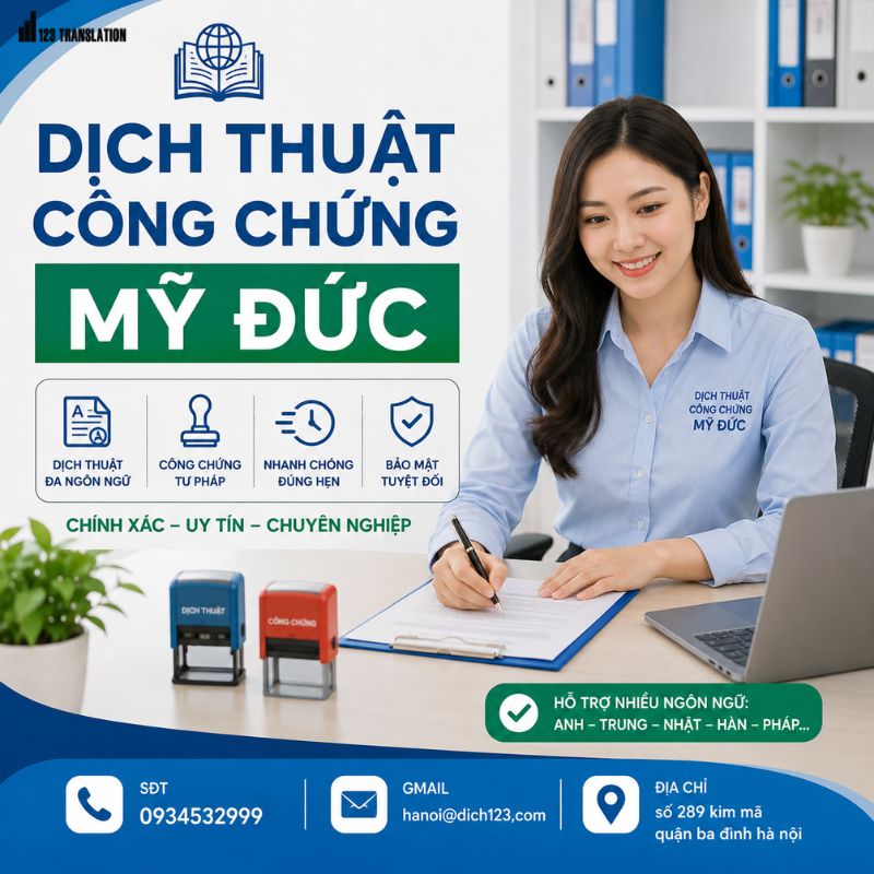 Dịch thuật công chứng Mỹ Đức