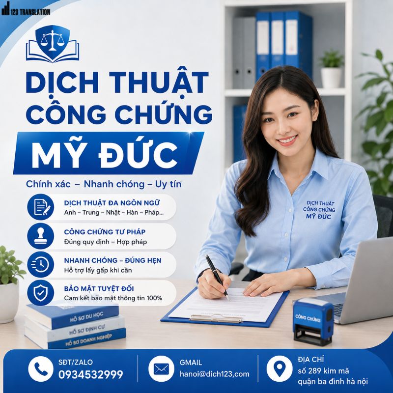 Dịch thuật công chứng Mỹ Đức