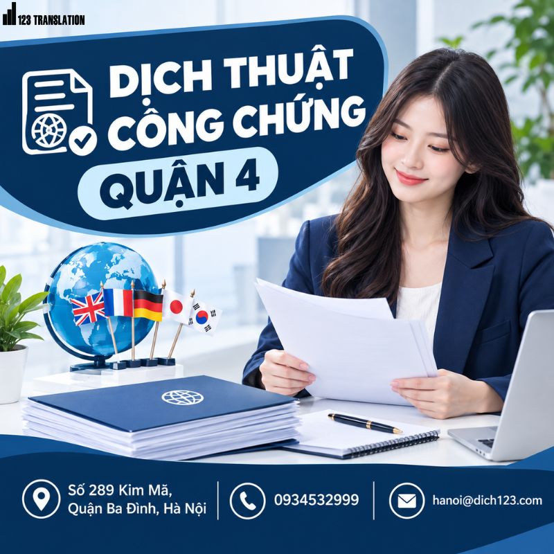 Dịch thuật công chứng quận 4