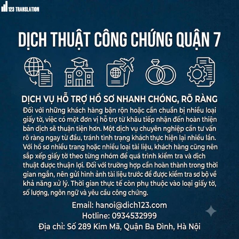 Dịch thuật công chứng Quận 7
