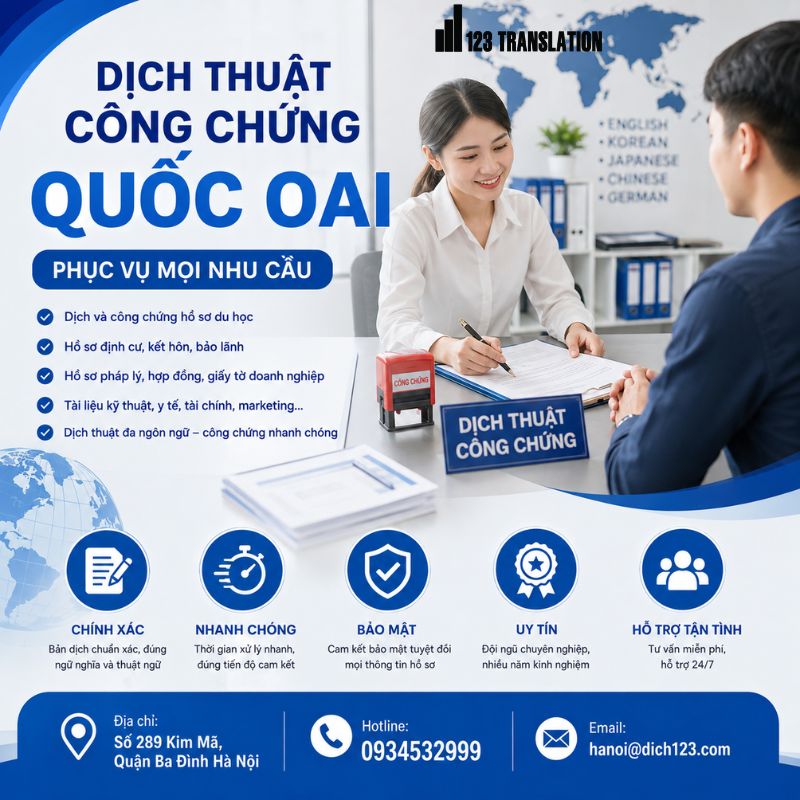 Dịch thuật công chứng Quốc Oai
