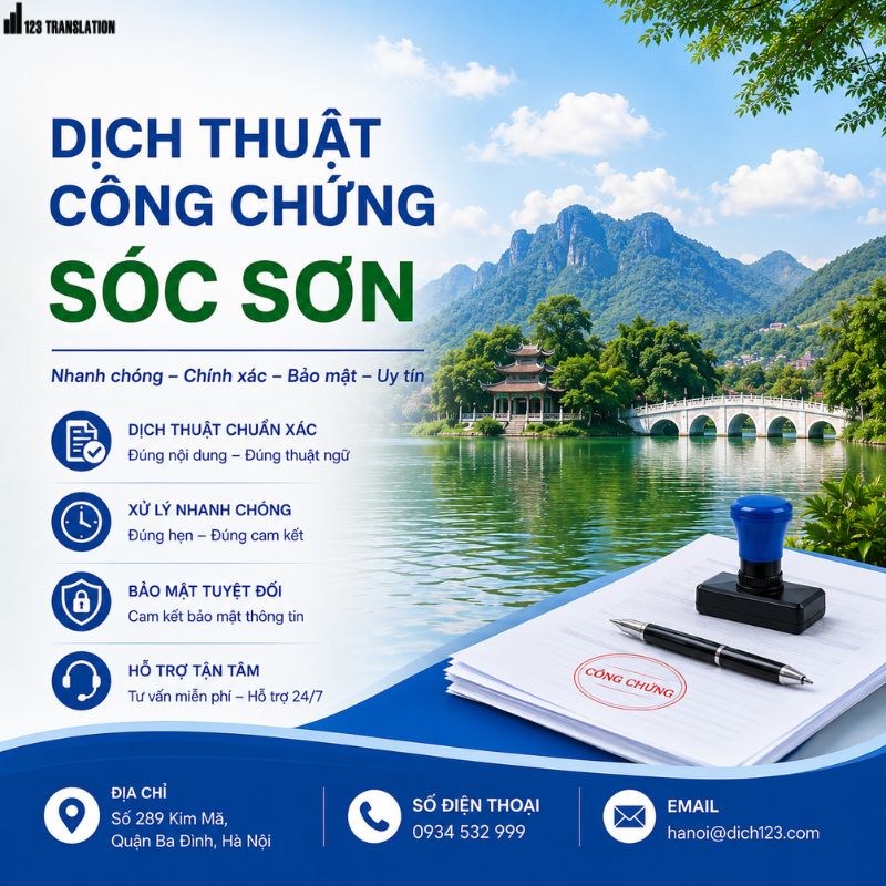 Dịch thuật công chứng Sóc Sơn
