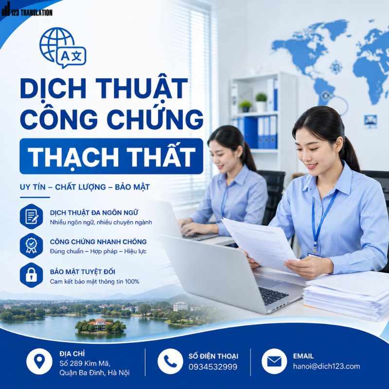 Dịch thuật công chứng Thạch Thất