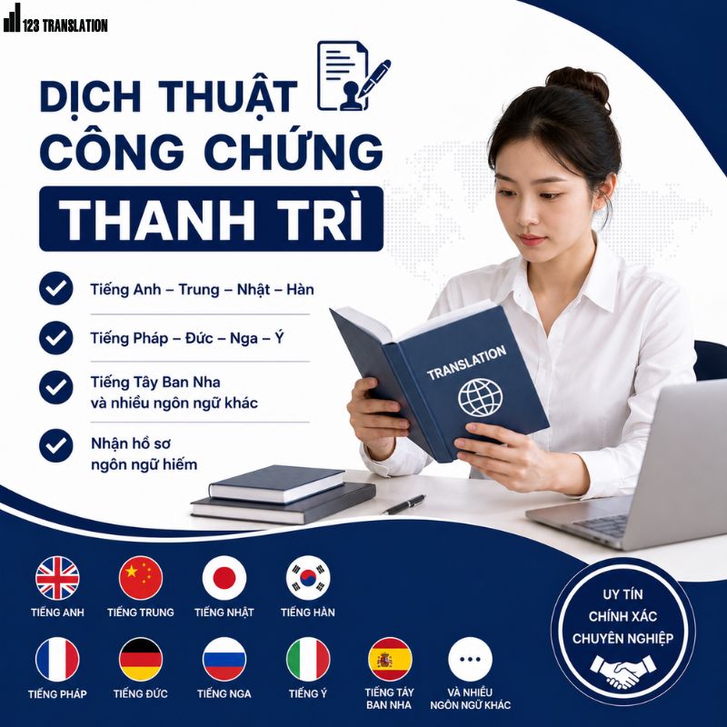 DỊCH THUẬT CÔNG CHỨNG THANH TRÌ 2026 UY TÍN