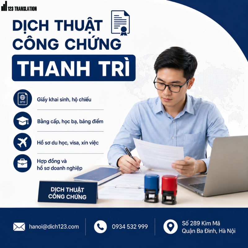 DỊCH THUẬT CÔNG CHỨNG THANH TRÌ 2026 UY TÍN