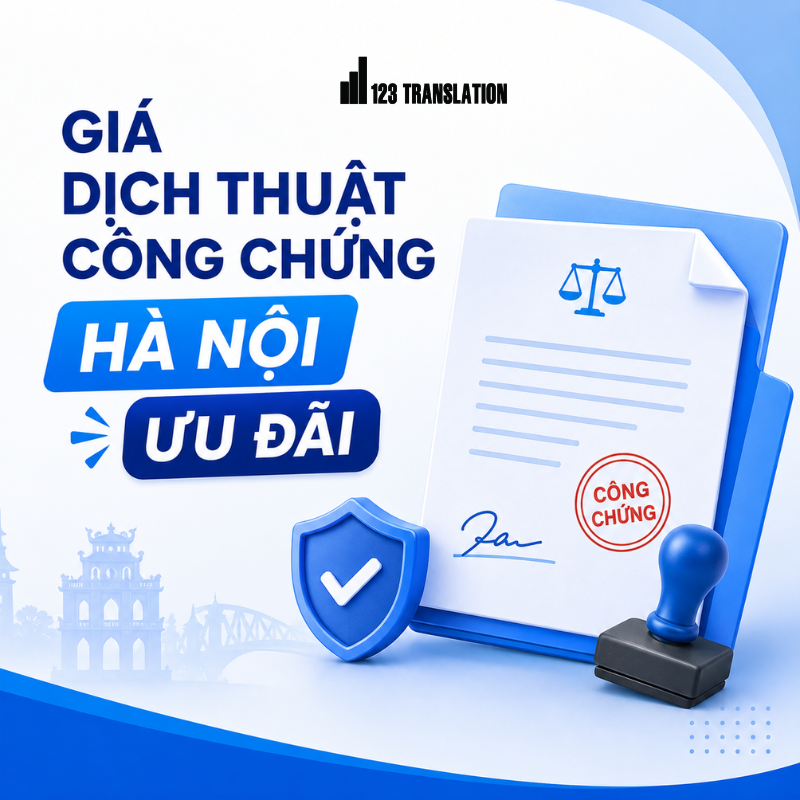 Giá dịch thuật công chứng Hà Nội ưu đãi