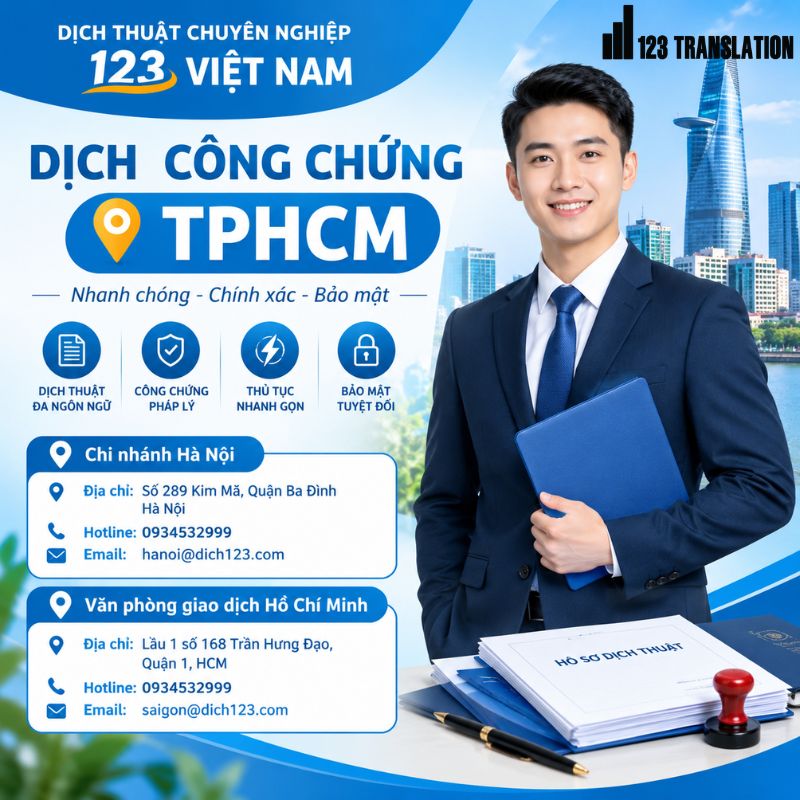 Dịch công chứng TPHCM uy tín