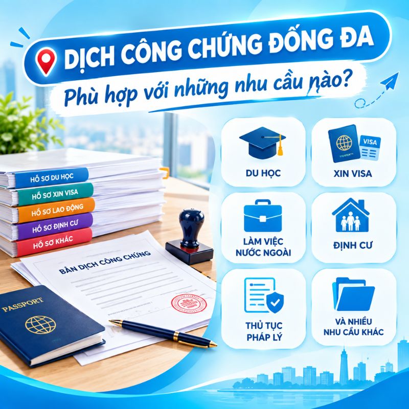 Dịch công chứng Đống Đa – Hỗ trợ dịch nhiều ngôn ngữ, kiểm tra kỹ nội dung và hoàn thiện bản dịch theo yêu cầu hồ sơ.