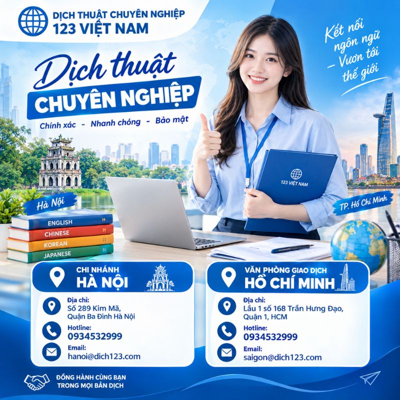 Dịch thuật công chứng gần Quận 1