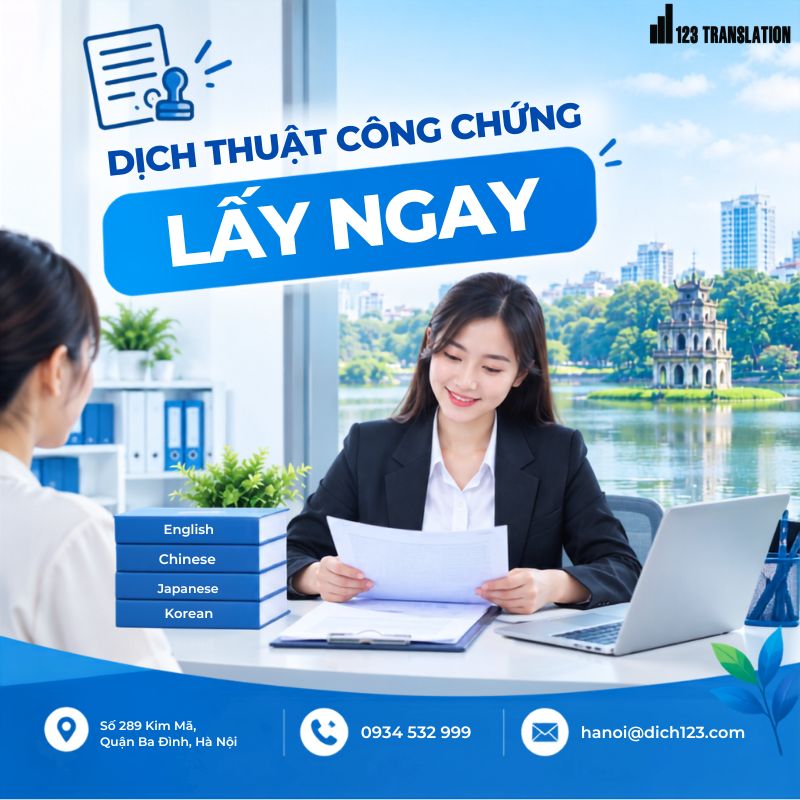 Dịch thuật công chứng lấy ngay 2026