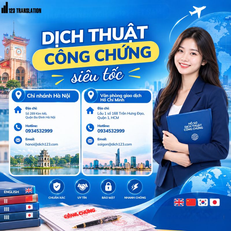Dịch thuật công chứng siêu tốc 2026 – Giải pháp hoàn thiện hồ sơ nhanh chóng, chính xác