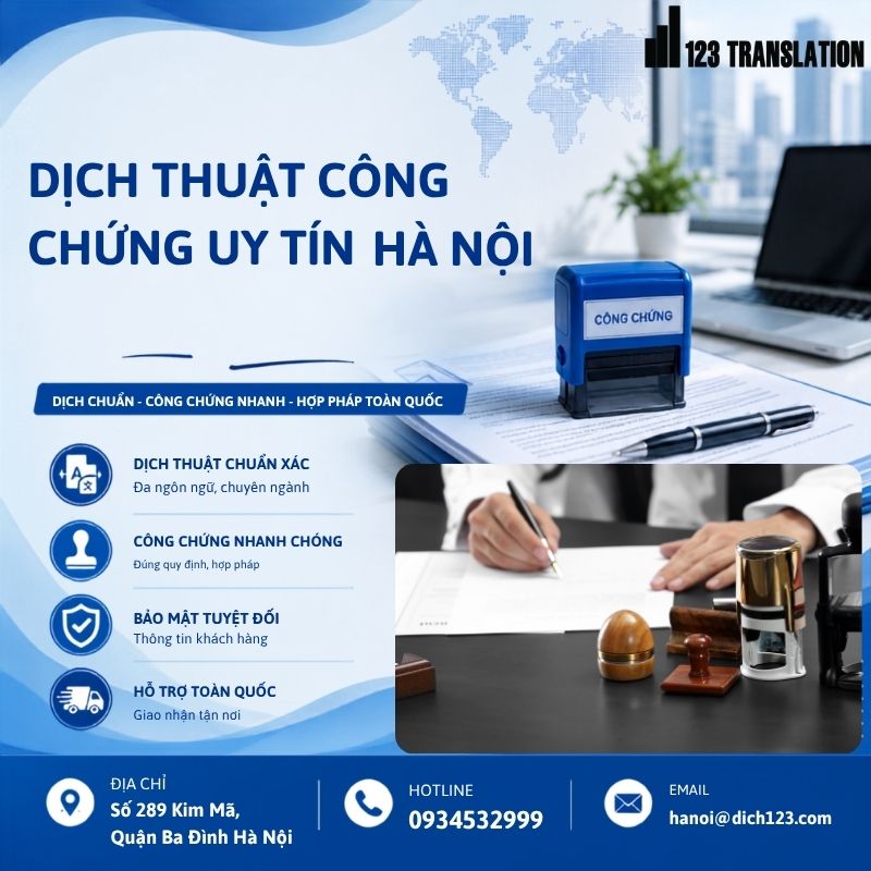 Dịch thuật công chứng uy tín Hà Nội 2026