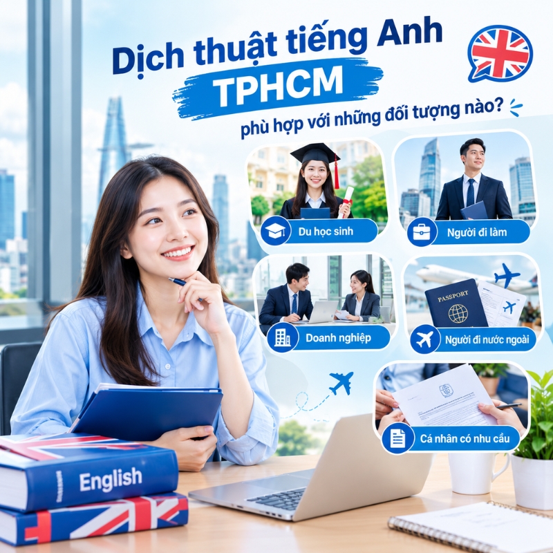 Cần hồ sơ chuẩn? Chọn Dịch thuật tiếng Anh TPHCM uy tín.