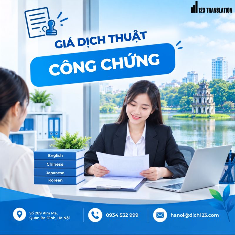 Giá dịch thuật công chứng 2026 : Bảng giá, cách tính chi phí và những lưu ý quan trọng