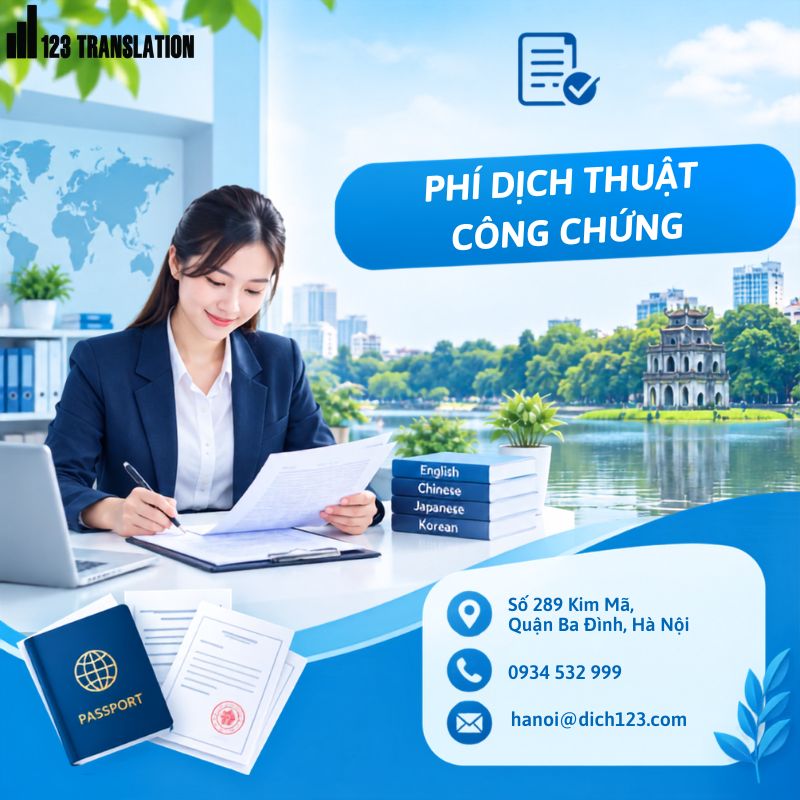 Phí dịch thuật công chứng 2026 : Bảng giá, cách tính và những lưu ý quan trọng