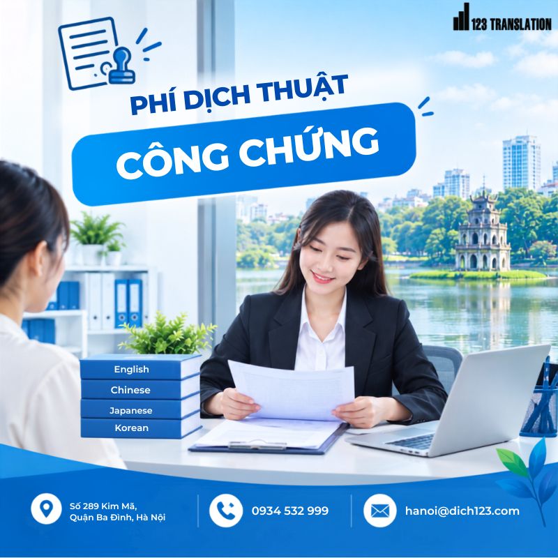 Phí dịch thuật công chứng 2026 : Bảng giá, cách tính và những lưu ý quan trọng