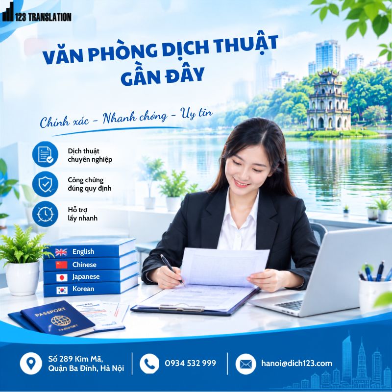 Văn phòng dịch thuật gần đây 2026 – Dịch thuật chuyên nghiệp, chính xác và nhanh chóng