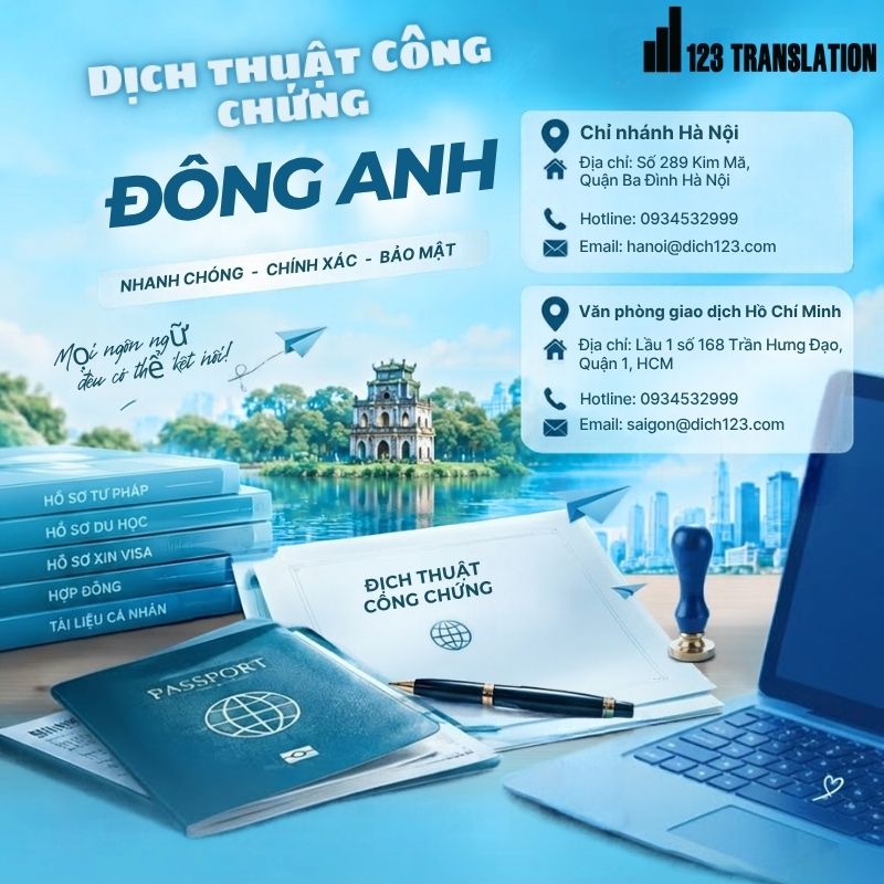 Dịch thuật công chứng Đông Anh