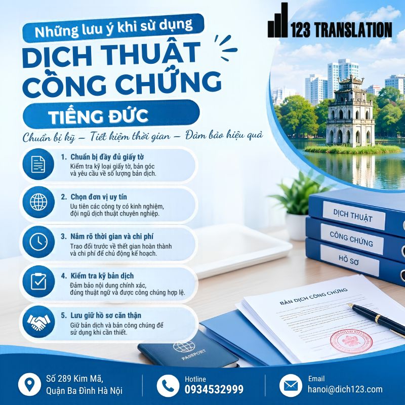Dịch thuật công chứng tiếng Đức 2026 uy tín, chuyên nghiệp và chính xác